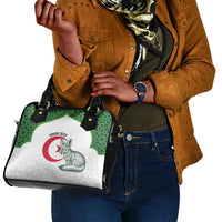 Custom Algeria Football Shoulder Handbag 2026 Go Greens Fennec With Islamic Pattern - Wonder Print Shop