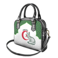 Custom Algeria Football Shoulder Handbag 2026 Go Greens Fennec With Islamic Pattern - Wonder Print Shop