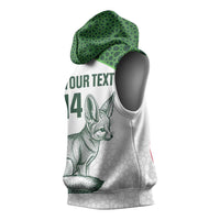 Custom Algeria Football Sleeveless Hoodie 2026 Go Greens Fennec With Islamic Pattern - Wonder Print Shop
