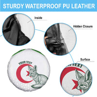 Custom Algeria Football Spare Tire Cover 2026 Go Greens Fennec With Islamic Pattern - Wonder Print Shop