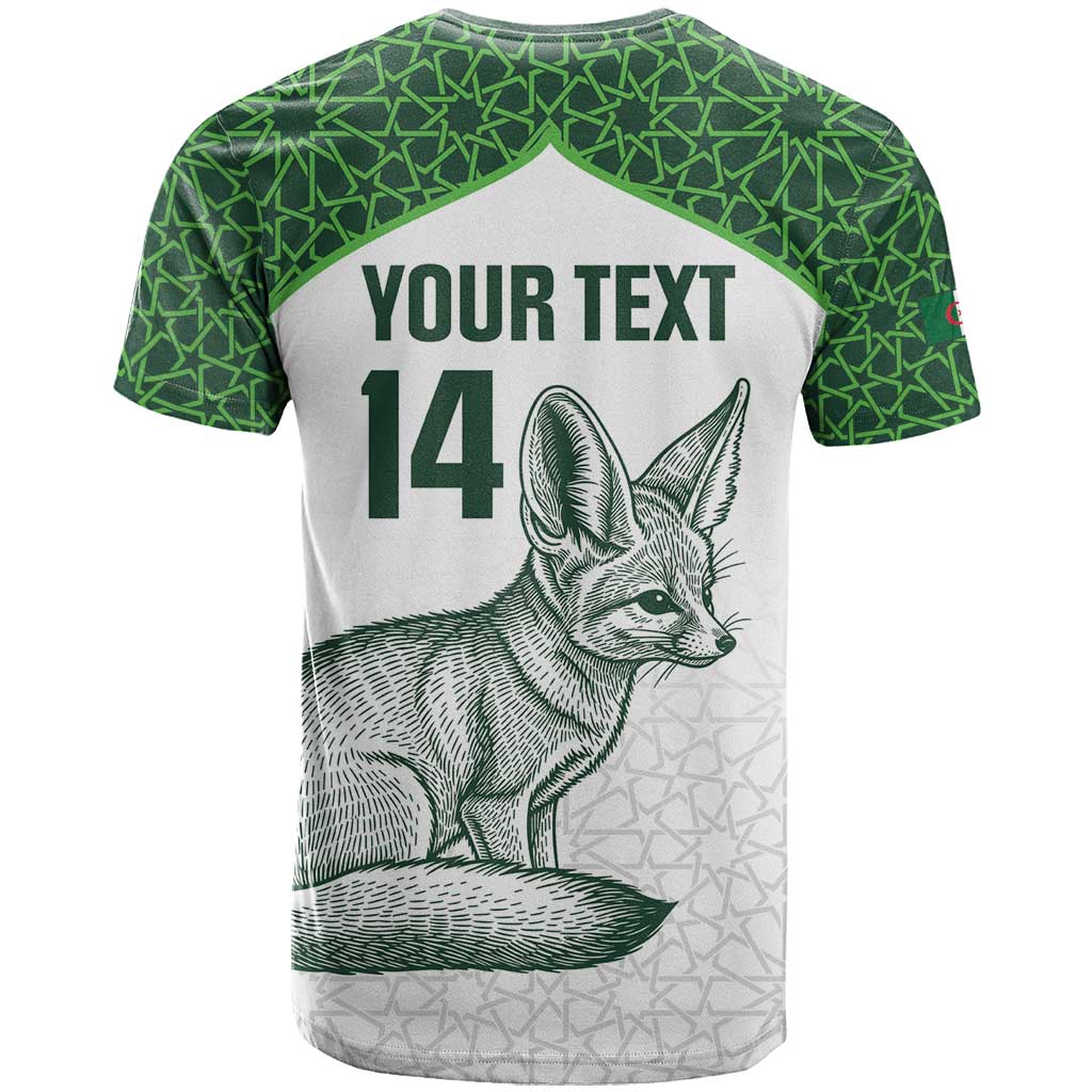 Custom Algeria Football T shirt 2026 Go Greens Fennec With Islamic Pattern LT14