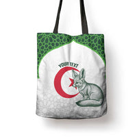 Custom Algeria Football Tote Bag 2026 Go Greens Fennec With Islamic Pattern - Wonder Print Shop