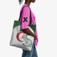 Custom Algeria Football Tote Bag 2026 Go Greens Fennec With Islamic Pattern - Wonder Print Shop