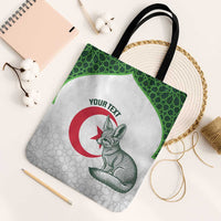 Custom Algeria Football Tote Bag 2026 Go Greens Fennec With Islamic Pattern - Wonder Print Shop