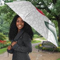 Custom Algeria Football Umbrella 2026 Go Greens Fennec With Islamic Pattern - Wonder Print Shop