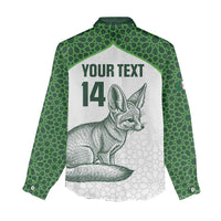 Custom Algeria Football Women Casual Shirt 2026 Go Greens Fennec With Islamic Pattern - Wonder Print Shop