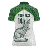 Custom Algeria Football Women Polo Shirt 2026 Go Greens Fennec With Islamic Pattern LT14