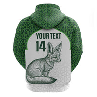 Custom Algeria Football Zip Hoodie 2026 Go Greens Fennec With Islamic Pattern - Wonder Print Shop