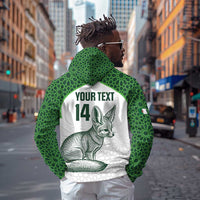 Custom Algeria Football Zip Hoodie 2026 Go Greens Fennec With Islamic Pattern - Wonder Print Shop