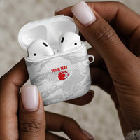 Custom Tunisia Football AirPods Case 2026 Eagles of Carthage White Grunge - Wonder Print Shop