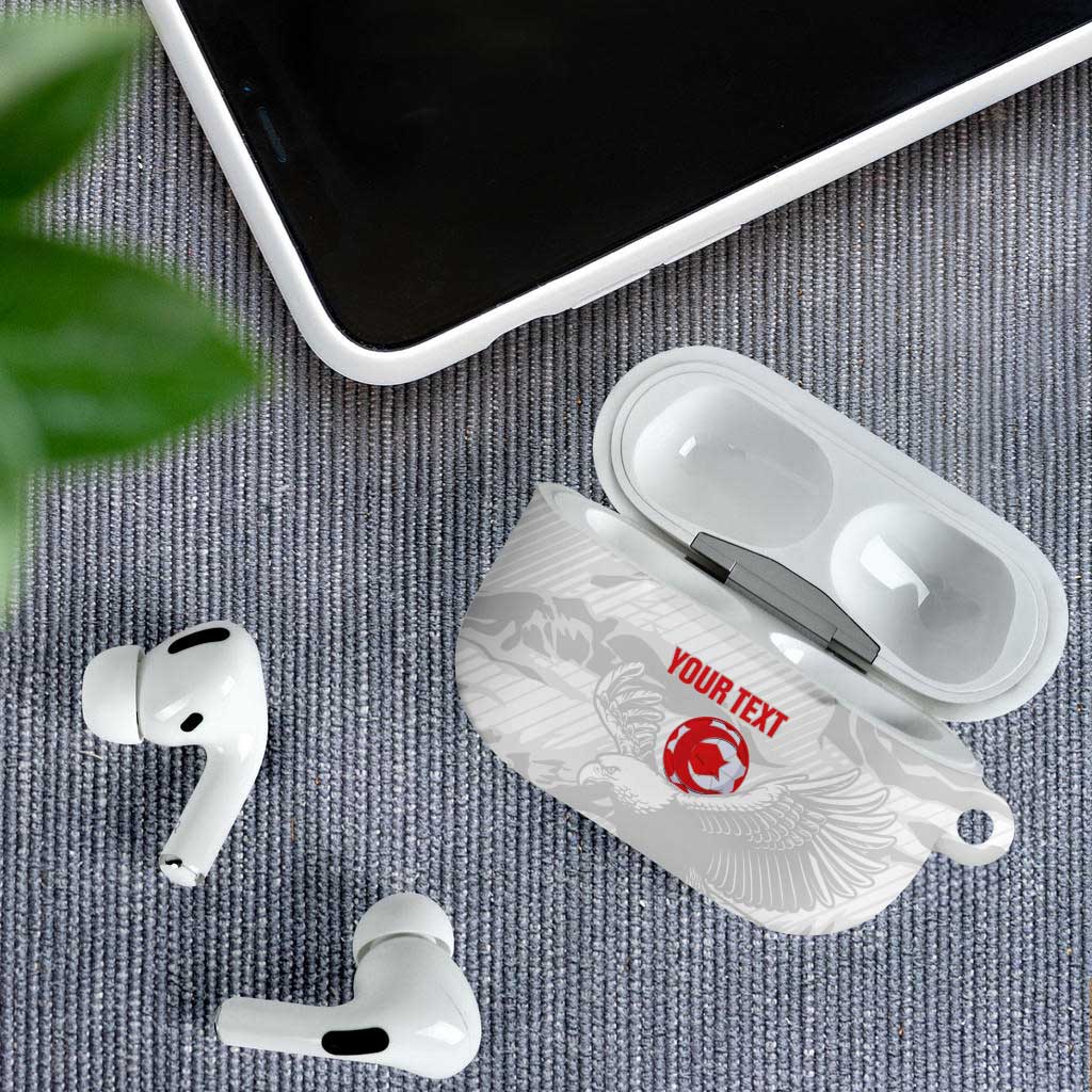 Custom Tunisia Football AirPods Case 2026 Eagles of Carthage White Grunge - Wonder Print Shop