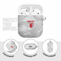 Custom Tunisia Football AirPods Case 2026 Eagles of Carthage White Grunge - Wonder Print Shop