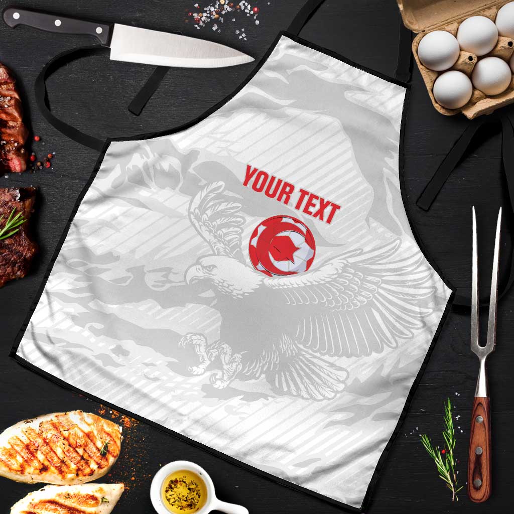 Custom Tunisia Football Apron 2026 Eagles of Carthage White Grunge - Wonder Print Shop