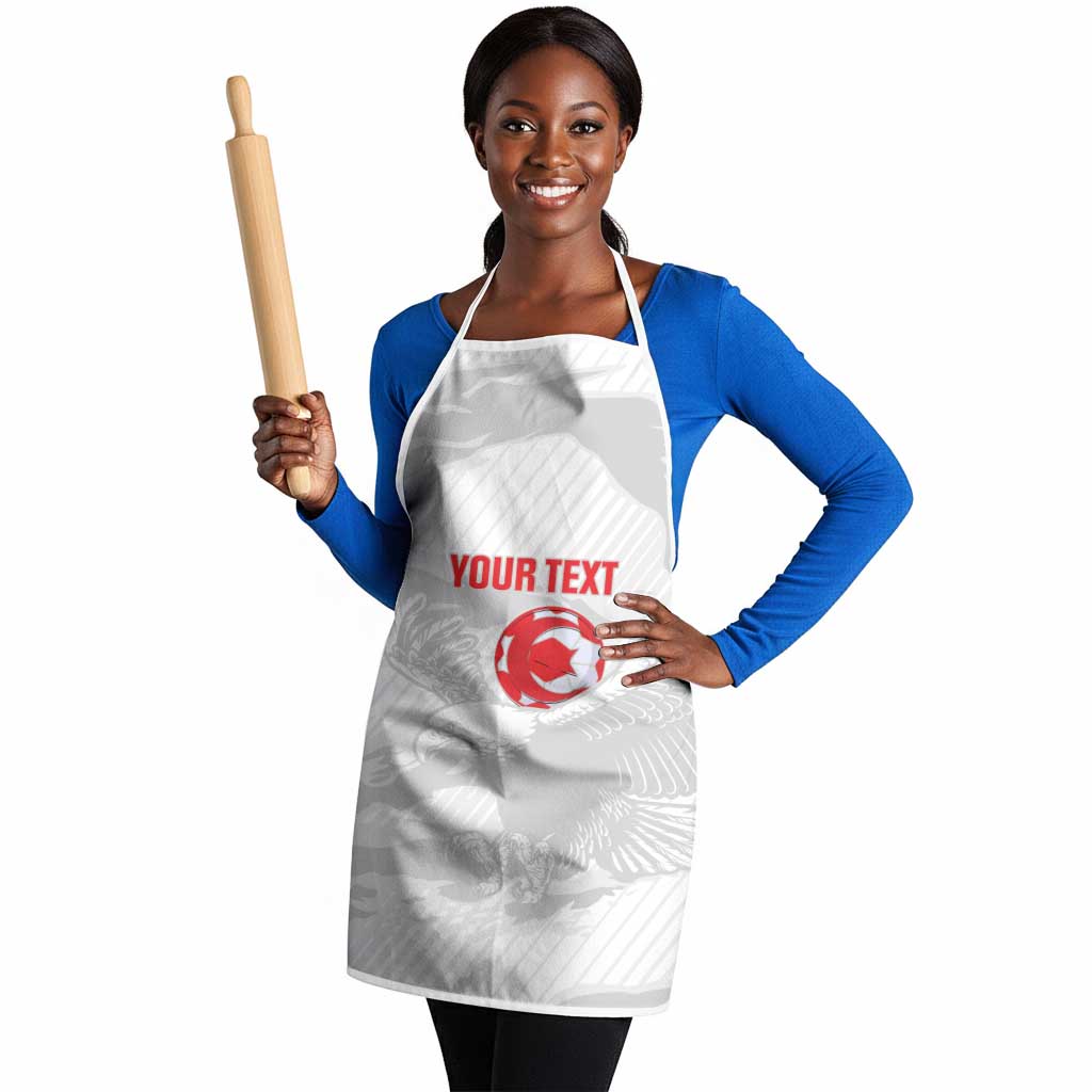 Custom Tunisia Football Apron 2026 Eagles of Carthage White Grunge - Wonder Print Shop