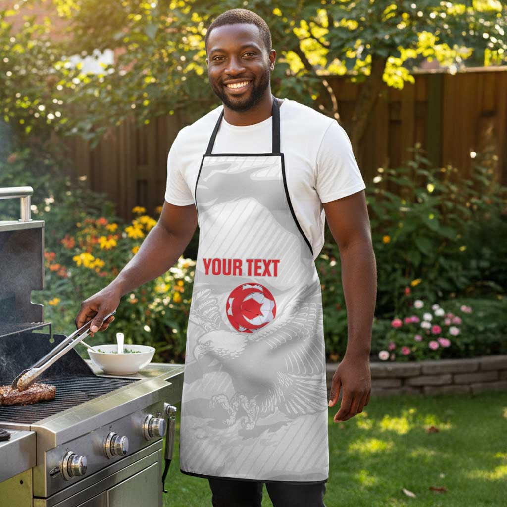 Custom Tunisia Football Apron 2026 Eagles of Carthage White Grunge - Wonder Print Shop