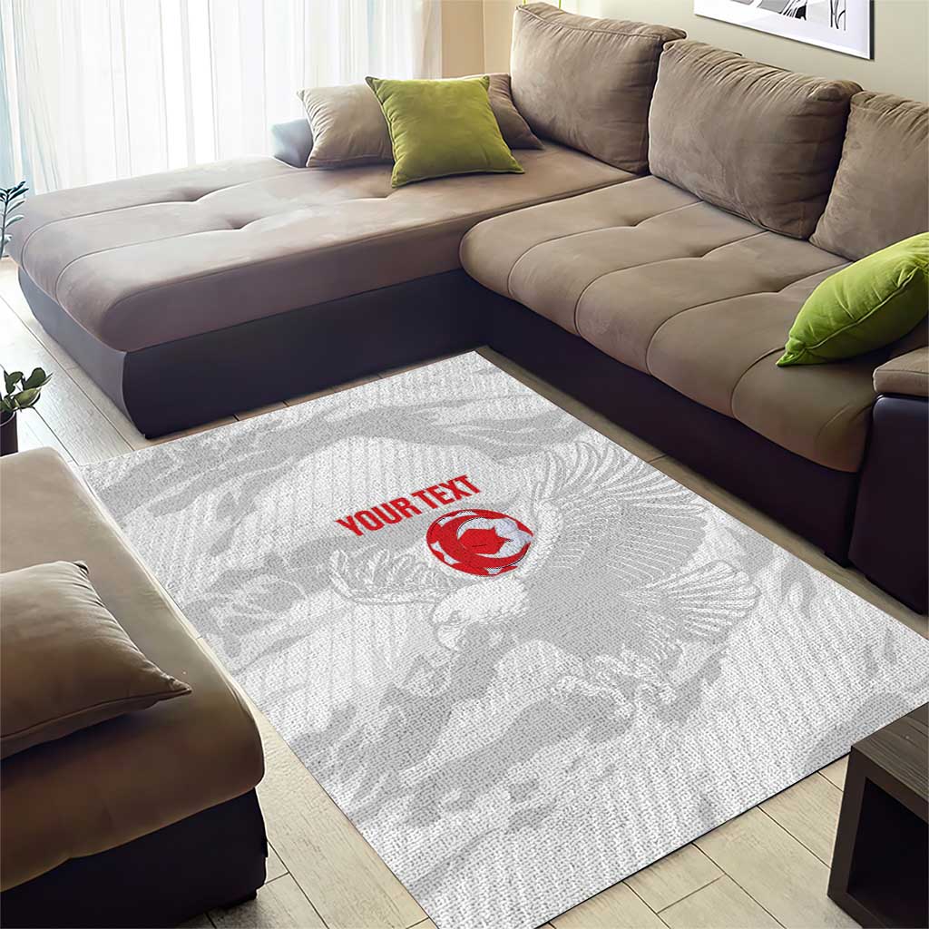 Custom Tunisia Football Area Rug 2026 Eagles of Carthage White Grunge - Wonder Print Shop