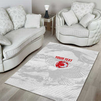 Custom Tunisia Football Area Rug 2026 Eagles of Carthage White Grunge - Wonder Print Shop