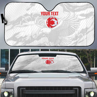 Custom Tunisia Football Auto Sun Shade 2026 Eagles of Carthage White Grunge - Wonder Print Shop