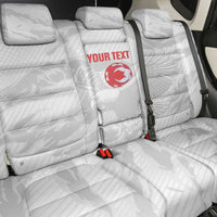 Custom Tunisia Football Back Car Seat Cover 2026 Eagles of Carthage White Grunge - Wonder Print Shop