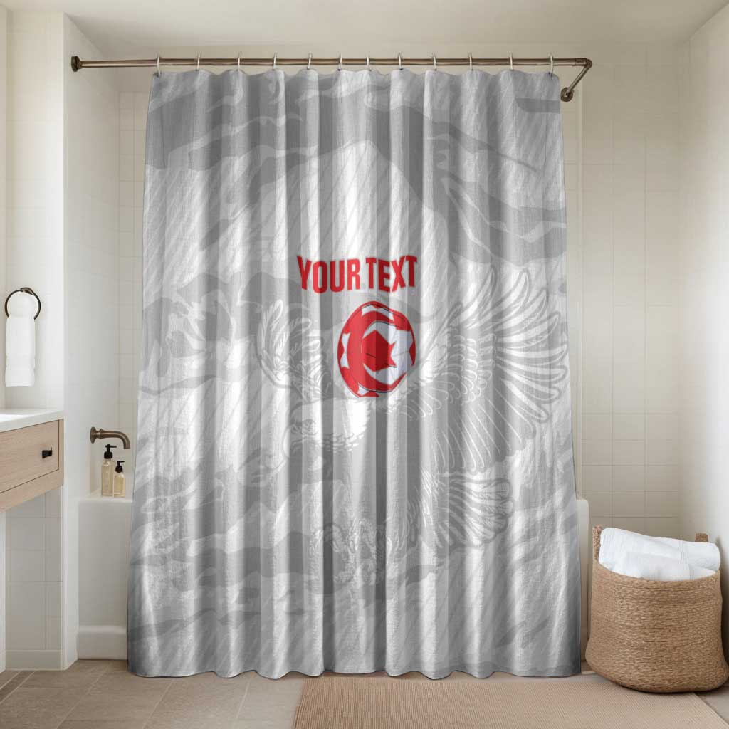 Custom Tunisia Football Bathroom Set 2026 Eagles of Carthage White Grunge - Wonder Print Shop