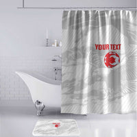 Custom Tunisia Football Bathroom Set 2026 Eagles of Carthage White Grunge - Wonder Print Shop
