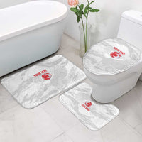 Custom Tunisia Football Bathroom Set 2026 Eagles of Carthage White Grunge - Wonder Print Shop