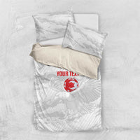 Custom Tunisia Football Bedding Set 2026 Eagles of Carthage White Grunge - Wonder Print Shop