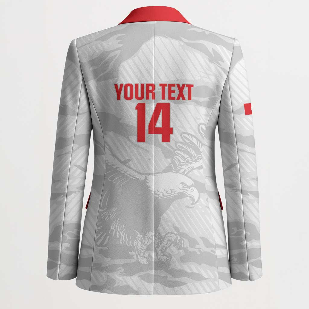 Custom Tunisia Football Blazer 2026 Eagles of Carthage White Grunge - Wonder Print Shop