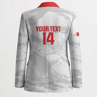 Custom Tunisia Football Blazer 2026 Eagles of Carthage White Grunge - Wonder Print Shop