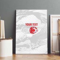 Custom Tunisia Football Canvas Wall Art 2026 Eagles of Carthage White Grunge - Wonder Print Shop