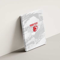 Custom Tunisia Football Canvas Wall Art 2026 Eagles of Carthage White Grunge - Wonder Print Shop
