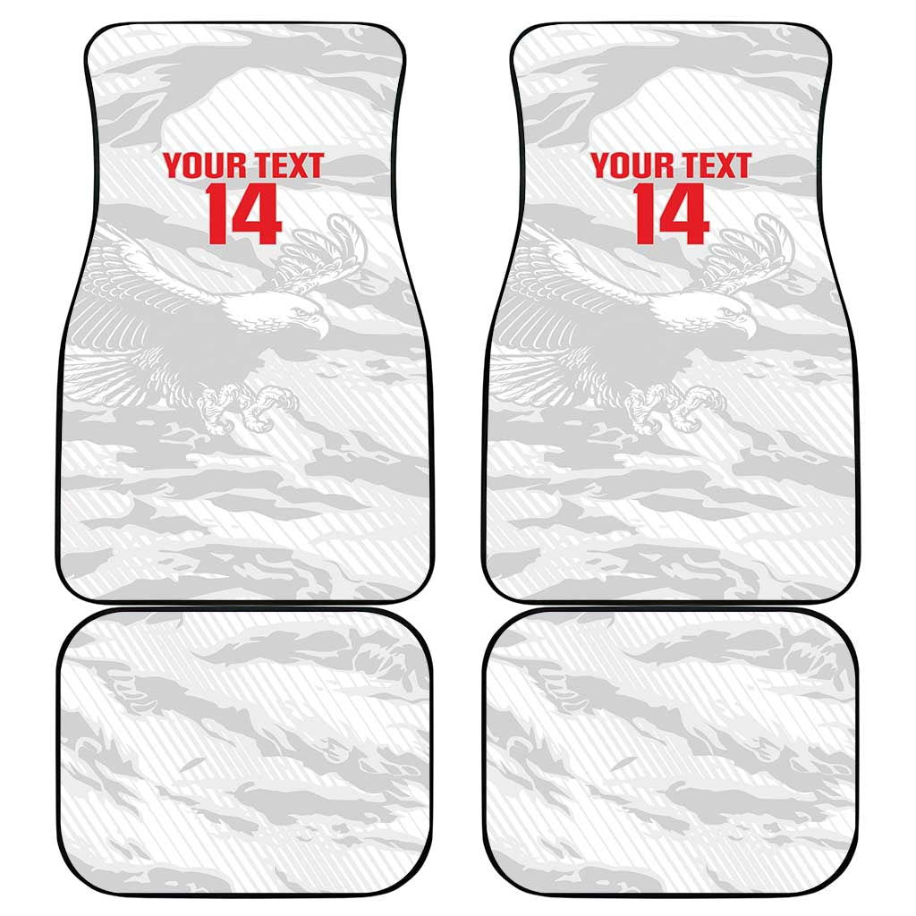 Custom Tunisia Football Car Mats 2026 Eagles of Carthage White Grunge - Wonder Print Shop