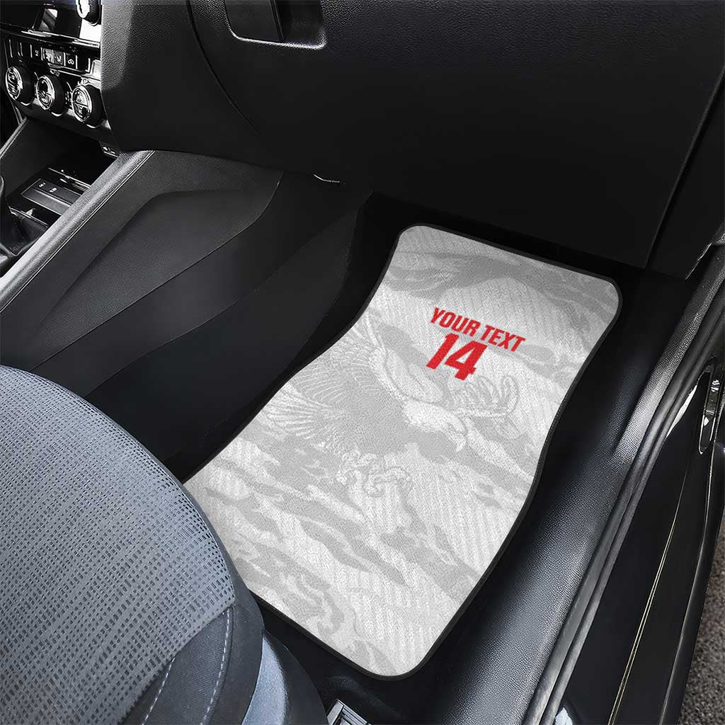 Custom Tunisia Football Car Mats 2026 Eagles of Carthage White Grunge - Wonder Print Shop