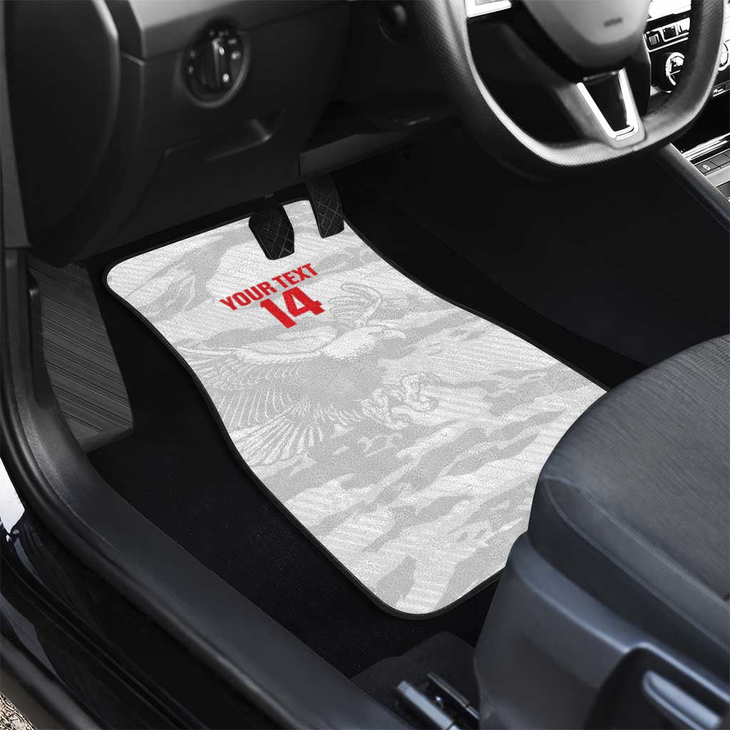 Custom Tunisia Football Car Mats 2026 Eagles of Carthage White Grunge - Wonder Print Shop