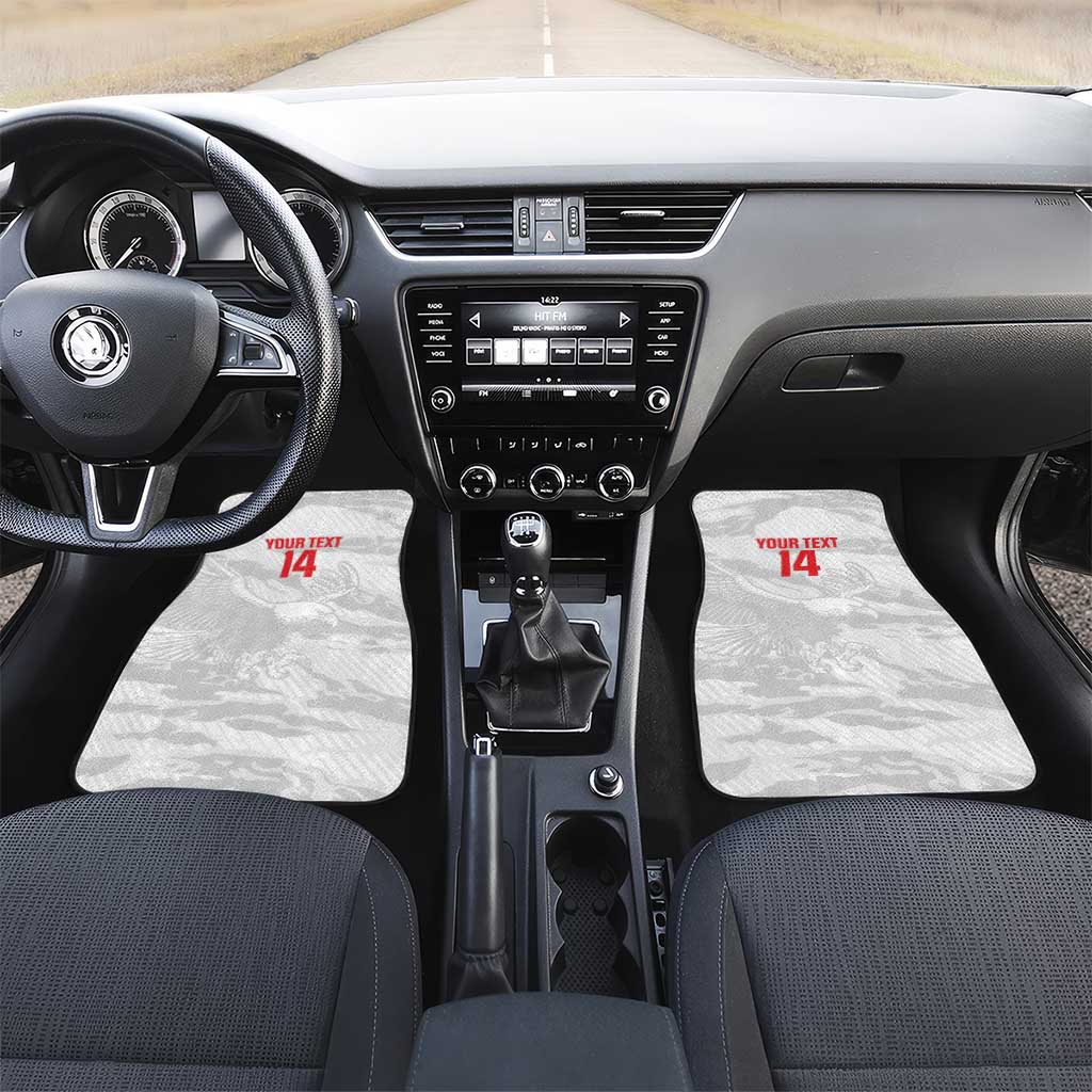 Custom Tunisia Football Car Mats 2026 Eagles of Carthage White Grunge - Wonder Print Shop