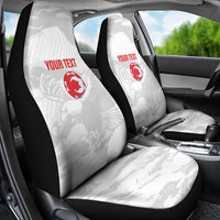 Custom Tunisia Football Car Seat Cover 2026 Eagles of Carthage White Grunge - Wonder Print Shop