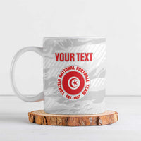 Custom Tunisia Football Ceramic Mug 2026 Eagles of Carthage White Grunge - Wonder Print Shop