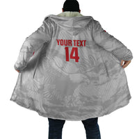 Custom Tunisia Football Cloak 2026 Eagles of Carthage White Grunge - Wonder Print Shop