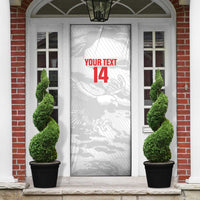 Custom Tunisia Football Door Cover 2026 Eagles of Carthage White Grunge - Wonder Print Shop