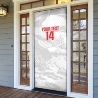 Custom Tunisia Football Door Cover 2026 Eagles of Carthage White Grunge - Wonder Print Shop