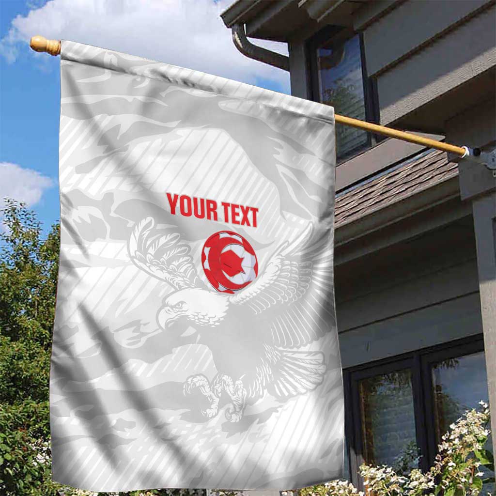 Custom Tunisia Football Garden Flag 2026 Eagles of Carthage White Grunge - Wonder Print Shop