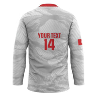 Custom Tunisia Football Hockey Jersey 2026 Eagles of Carthage White Grunge - Wonder Print Shop