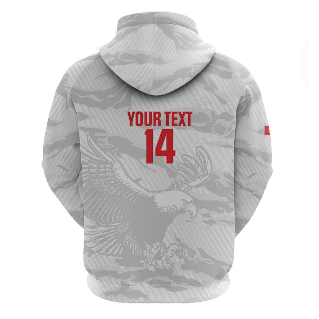 Custom Tunisia Football Hoodie 2026 Eagles of Carthage White Grunge - Wonder Print Shop