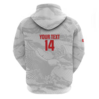 Custom Tunisia Football Hoodie 2026 Eagles of Carthage White Grunge - Wonder Print Shop