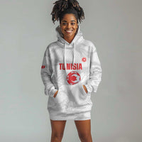 Custom Tunisia Football Hoodie Dress 2026 Eagles of Carthage White Grunge - Wonder Print Shop