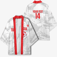 Custom Tunisia Football Kimono 2026 Eagles of Carthage White Grunge - Wonder Print Shop