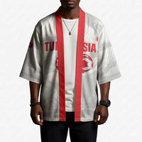 Custom Tunisia Football Kimono 2026 Eagles of Carthage White Grunge - Wonder Print Shop