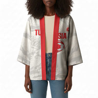 Custom Tunisia Football Kimono 2026 Eagles of Carthage White Grunge - Wonder Print Shop