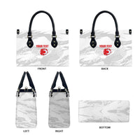 Custom Tunisia Football Leather Bag 2026 Eagles of Carthage White Grunge - Wonder Print Shop