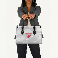 Custom Tunisia Football Leather Bag 2026 Eagles of Carthage White Grunge - Wonder Print Shop